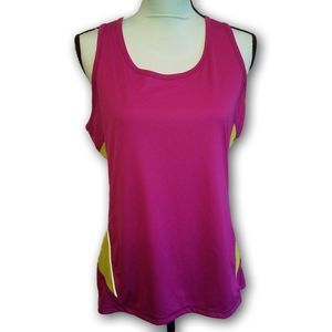Tek Gear Athletic Racerback Tank Top Pink/Green L